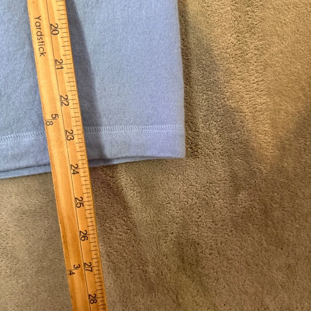 Mai 100% Cashmere Light Blue Knit Top Womens XL Short Sleeve Minimalist Capsule